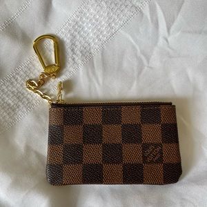 Brown Checkered Wallet LV